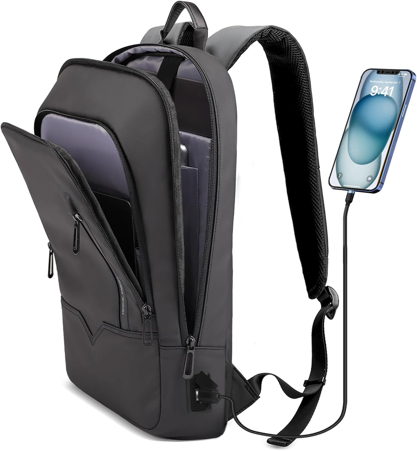 Backpack for Men Business Slim Laptop Bag | anti Theft Travel Backpacks 17.3 Inc