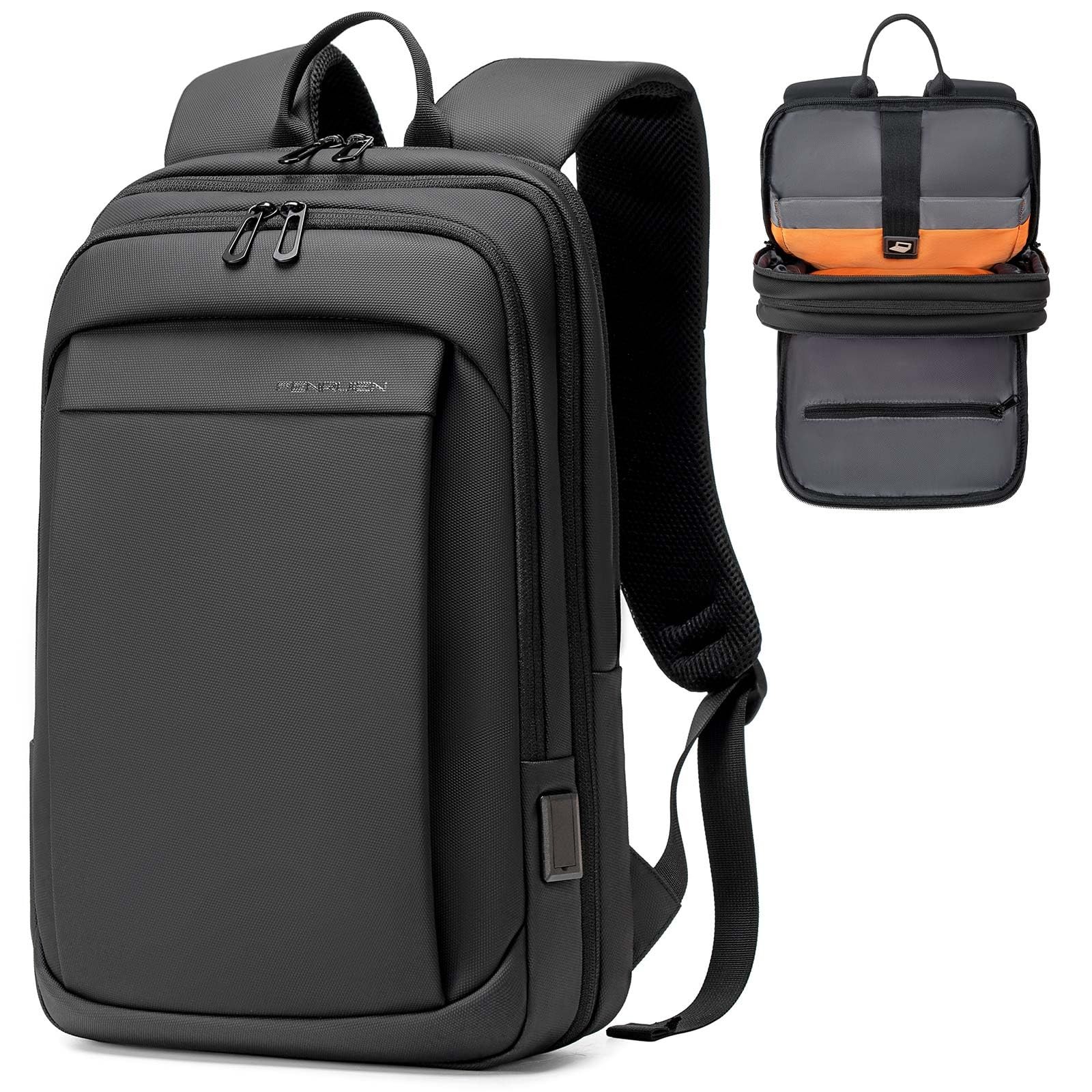 Work Backpack for Men, Water Resistant Expandable Backpack with USB C Chargin…