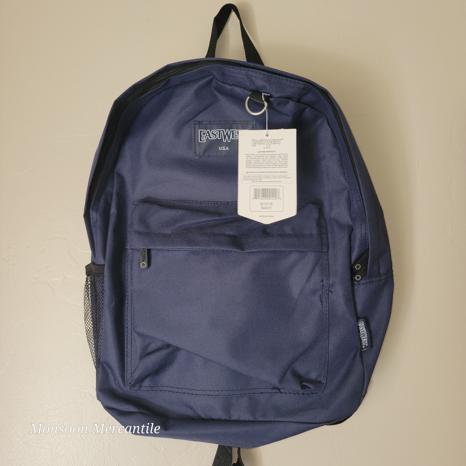 Eastwest Backpack Navy Blue Student Everywhere Travel Bag