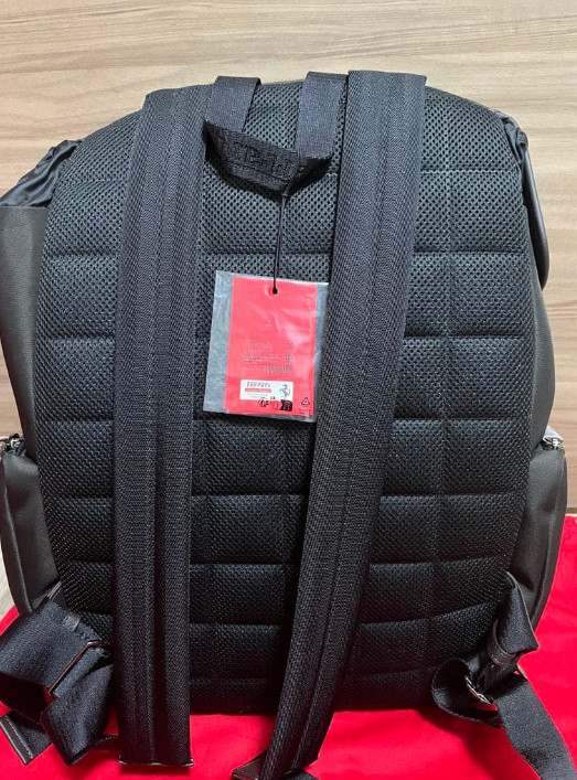 Ferrari Purosangue Black Leather Backpack with Storage Bag Original Genuine