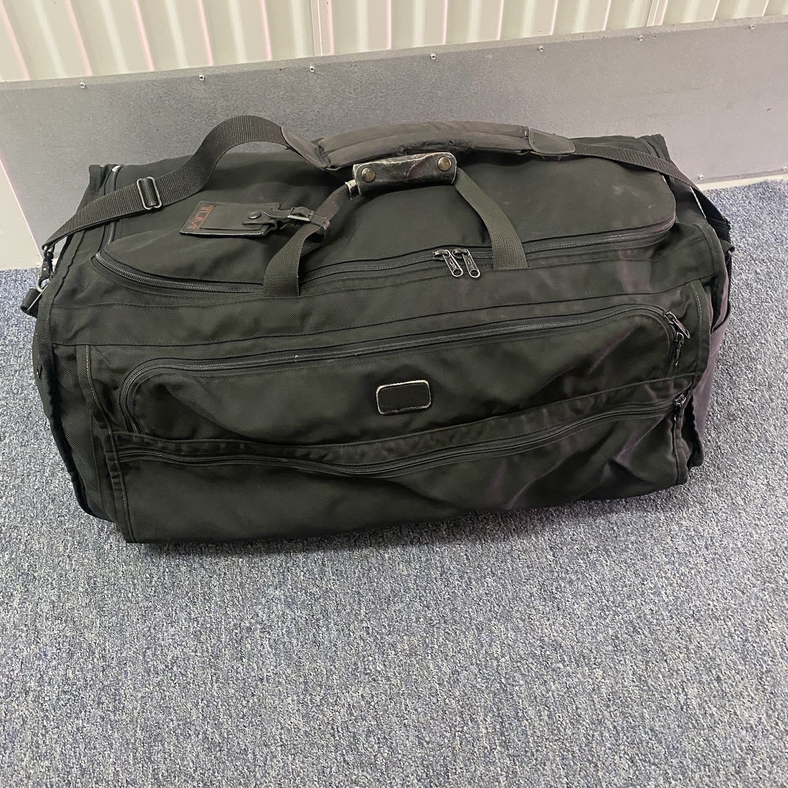 Vintage Tumi Black Ballistic Nylon XL Travel Duffle Bag Weekend Carry On 30”
