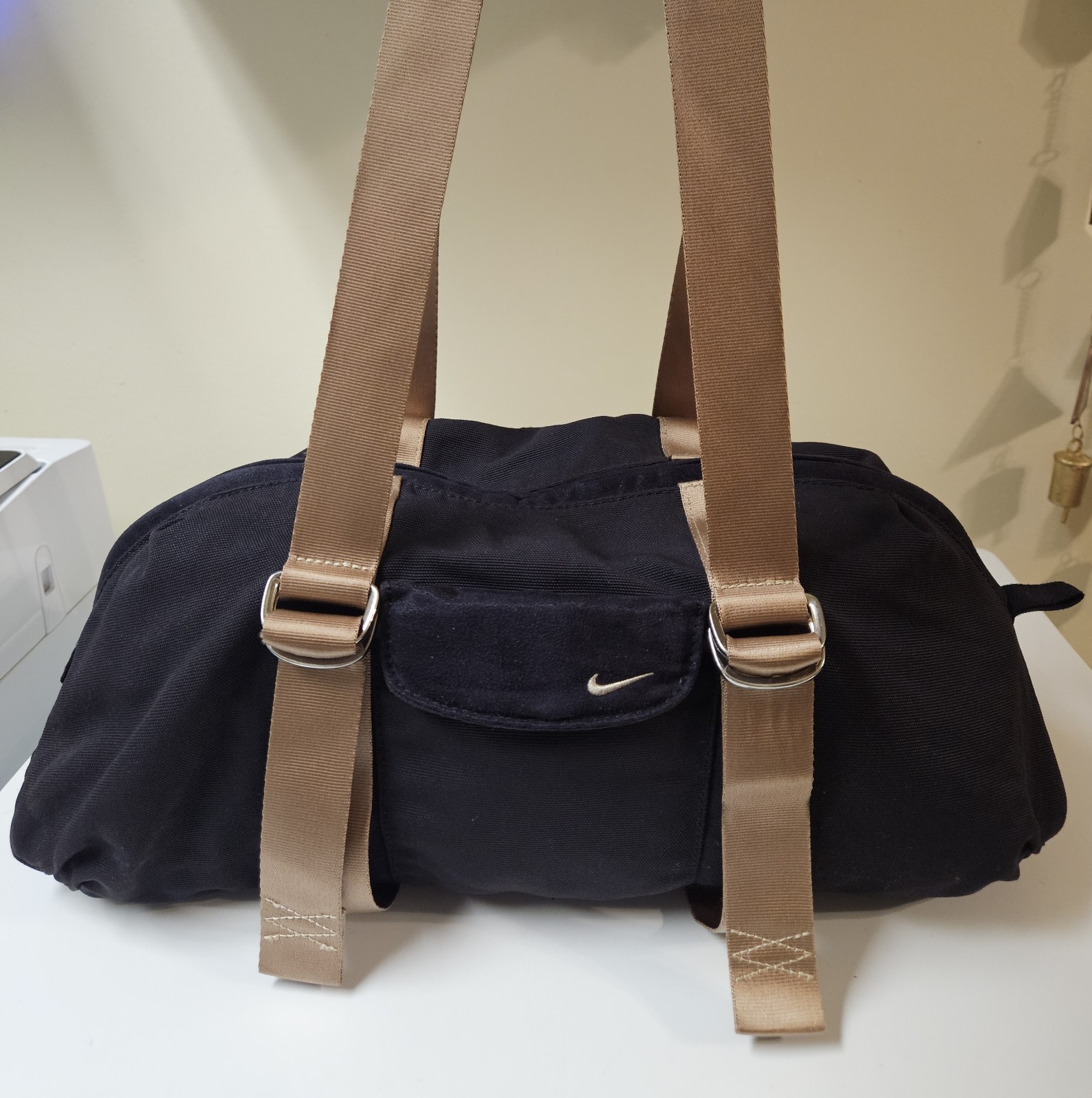 Vtg 2001 Nike Y2K Archive Boston Bag Suede Utility Gym Duffel BA0852-023 Rare