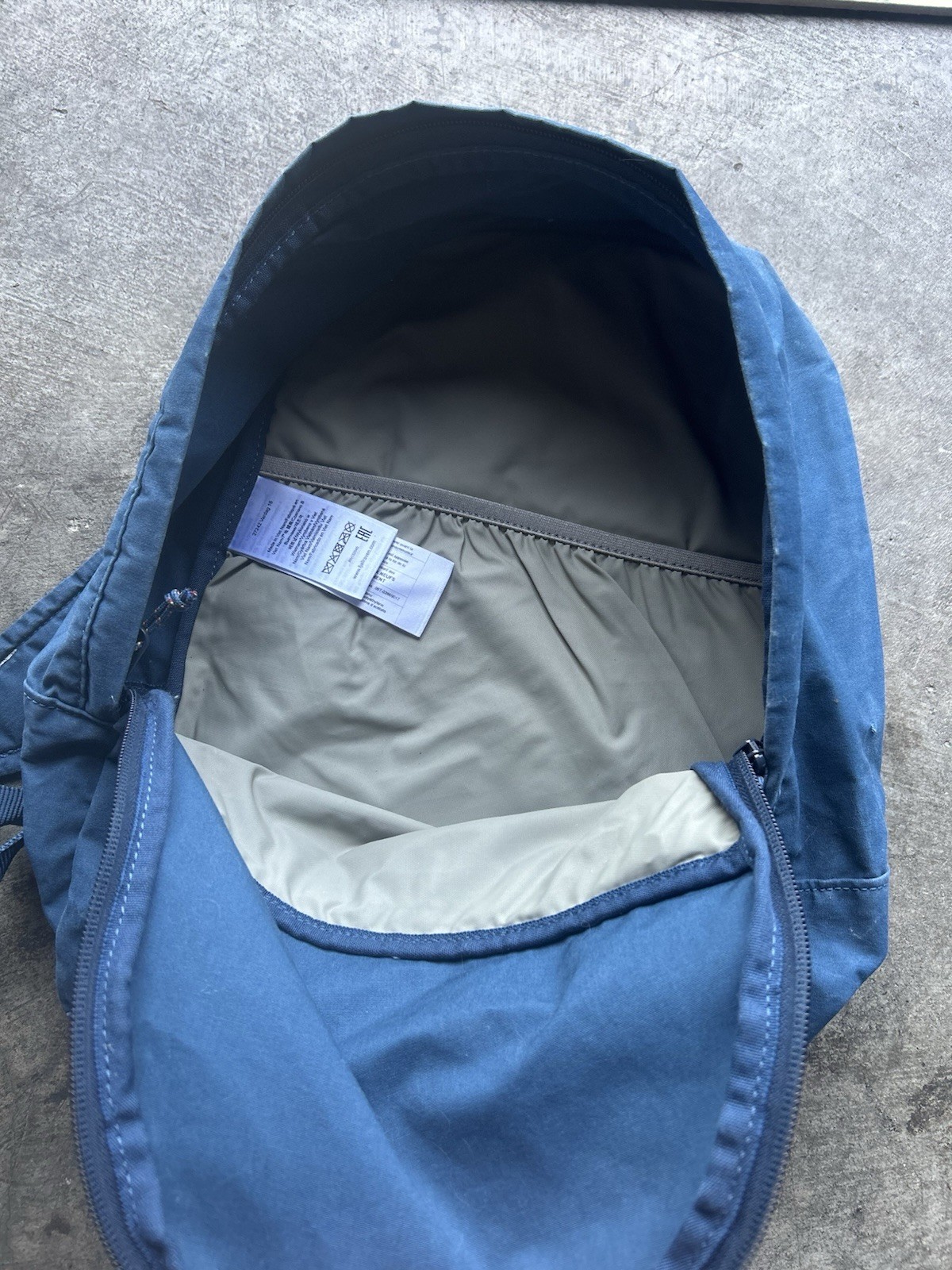 Fjallraven G-1000 Backpack Blue Waxed Canvas Hiking Bag