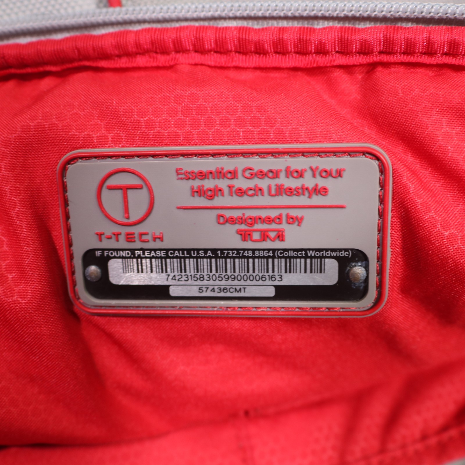 TUMI T-Tech Crossbody Shoulder Bag Gray Lightweight Nylon Flap Magnetic Closure