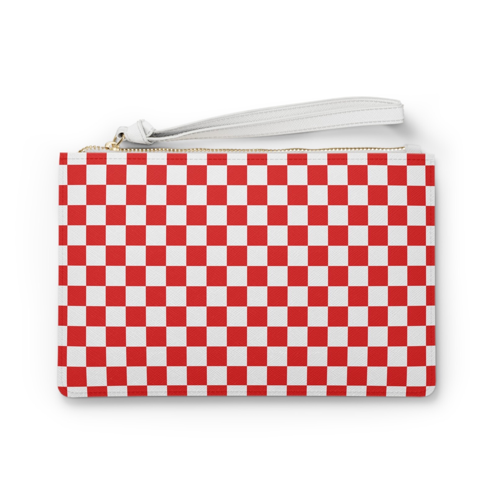 Checkerboard Clutch / Pouch – Vegan Leather – 9.5″ x 6.5″ x 0.2″ – New With Tags