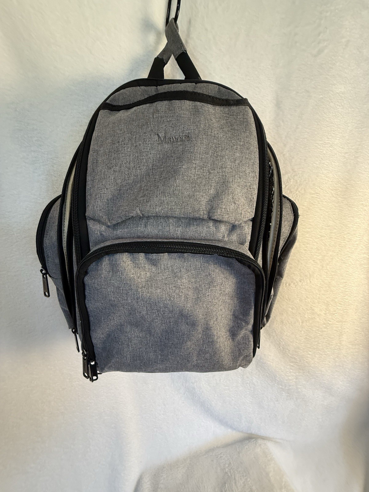 Mancro Backpack Gray Business Travel College School Bookbag Unisex