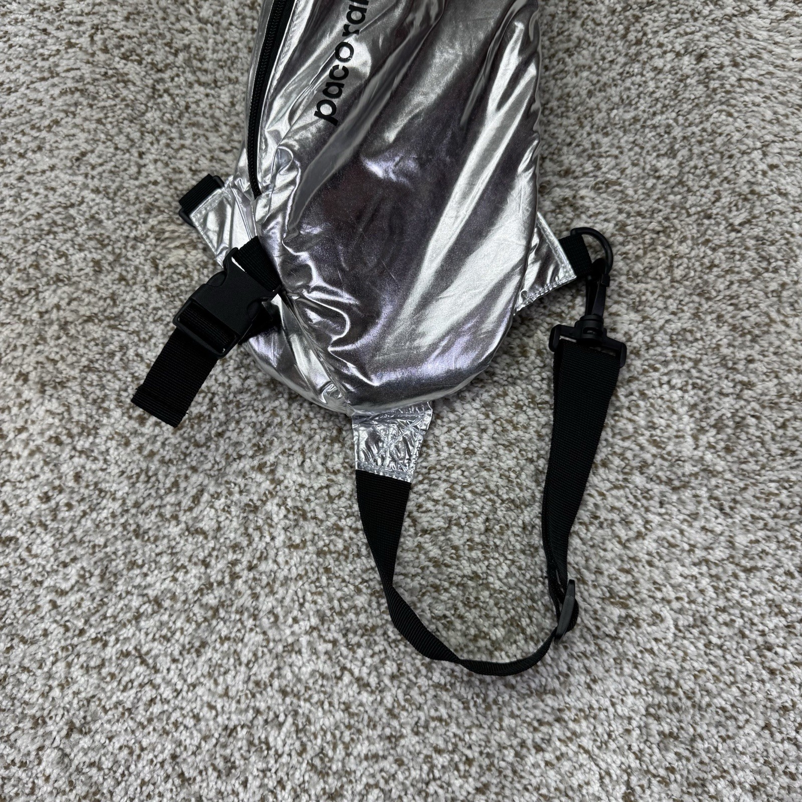 Paco Rabanne Metallic Silver Versatile Bag Pouch From Cologne Designer Fannypack