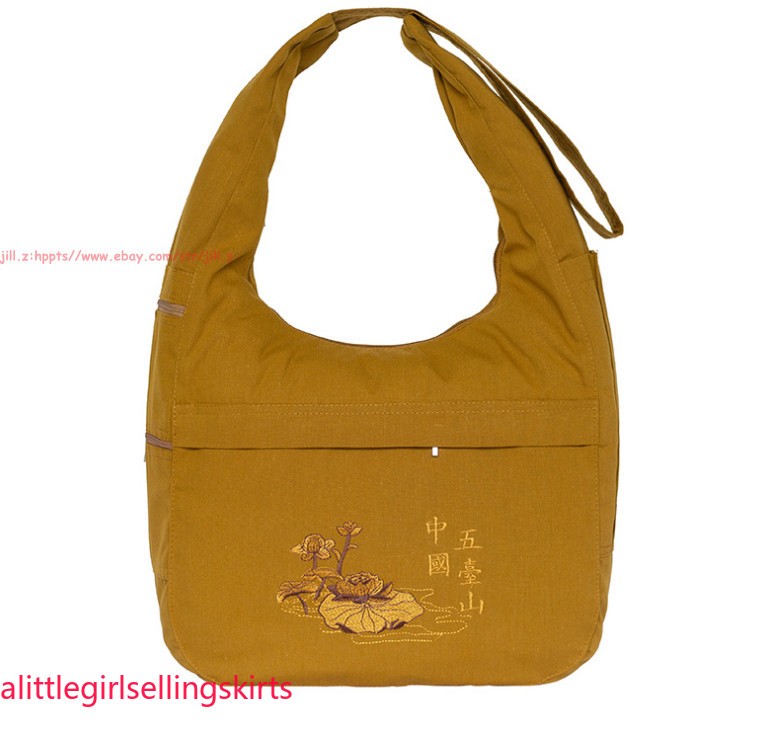 Unisex Canvas Buddhist Shaolin Monk Zen Bags Buddha Package Lay Meditation Bags