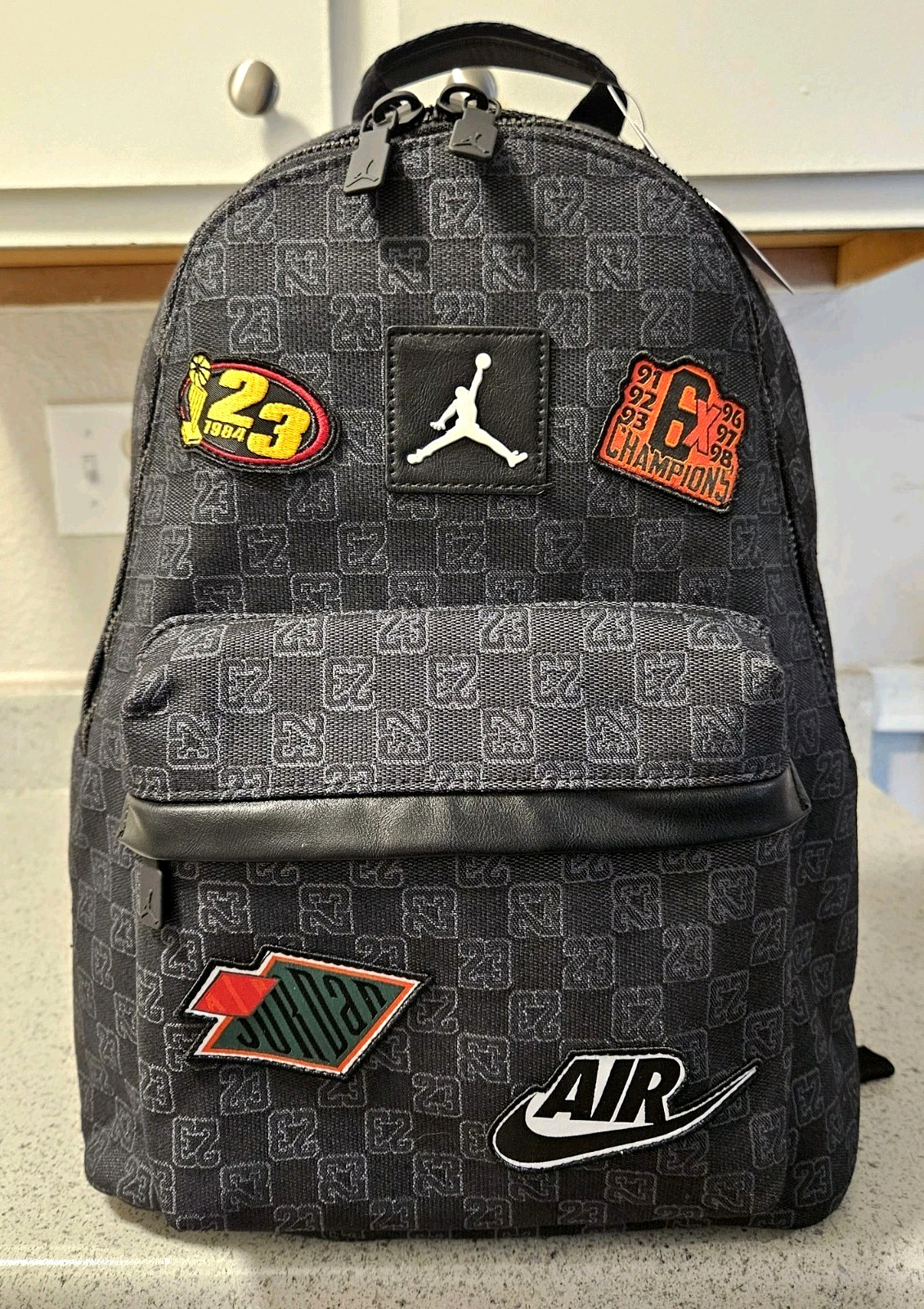 Nike Air Jordan Monogram 20L Black Patch Backpack Bookbag Bag MA9155-023 NEW