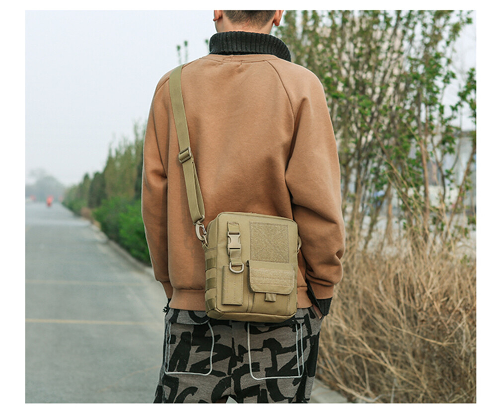 Mens Messenger Bag Waterproof Shoulder / Cross Body Backpack Tactical Sling Bag