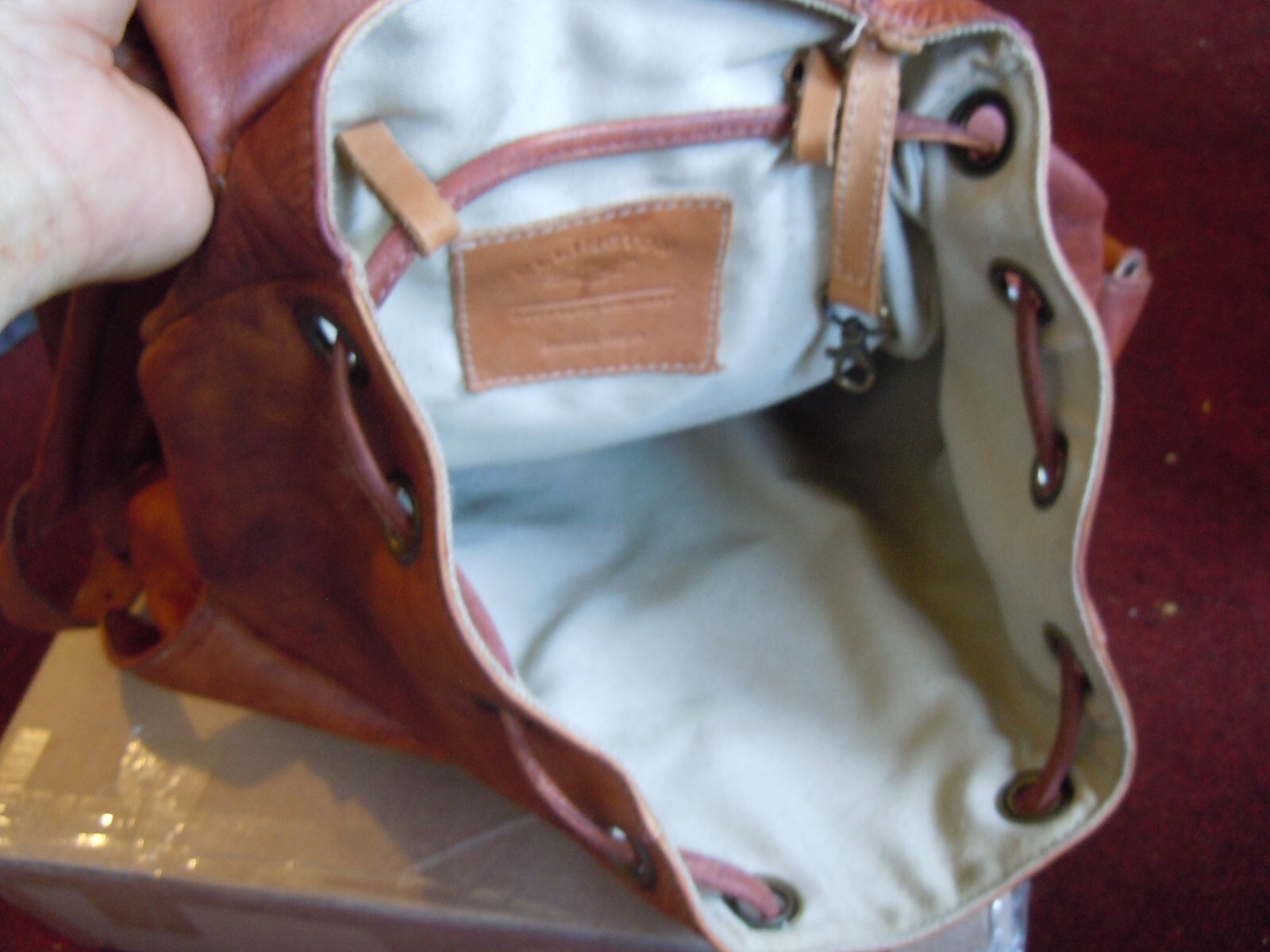 ELLINGTON Vintage Authentic Saddle Brown Leather large Backpack Bag