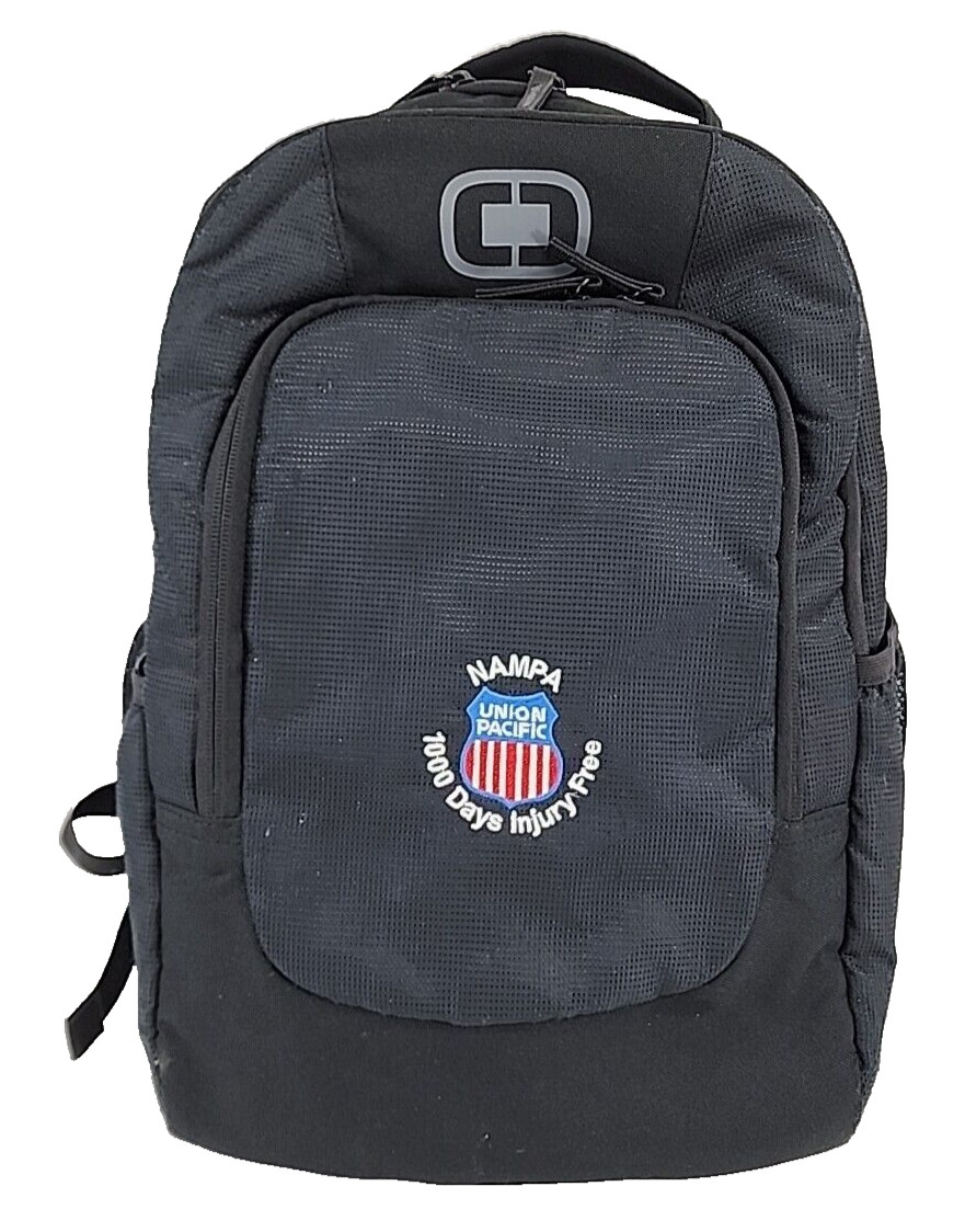 Union Pacific Railroad Backpack Nampa 100 Days Injury Free Black Ogio