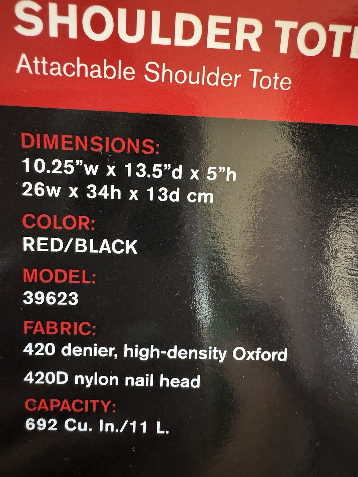 NWT Victorinox Shoulder Tote Docking Bag Attaches To Trek Pack Plus 39624 Emotio