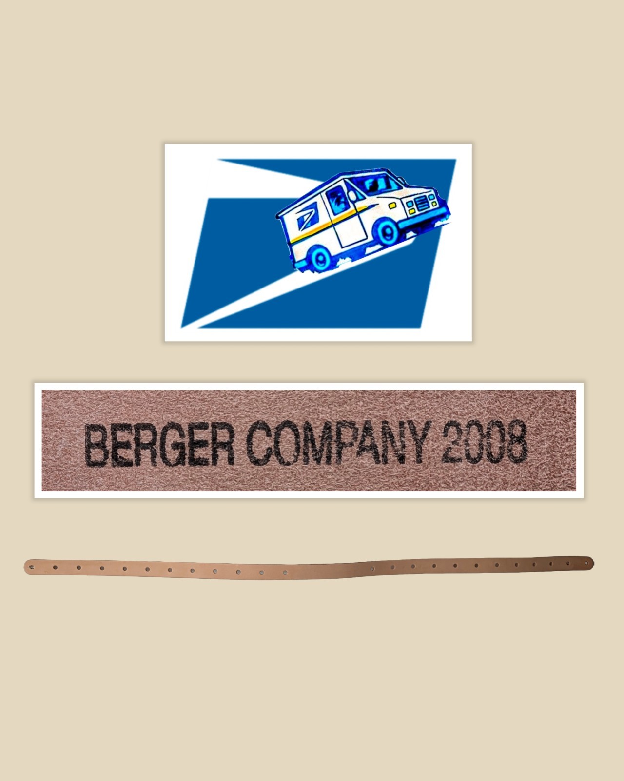 USPS Leather Strap Replacement 40″ Satchel Accessory No Hardware Berger Co 2008