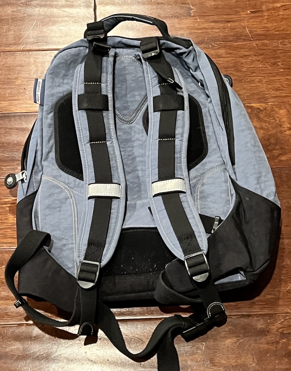 Kipling Blue Black 17″ x 13″ Padded Zip Pocket Private Transport Laptop Backpack