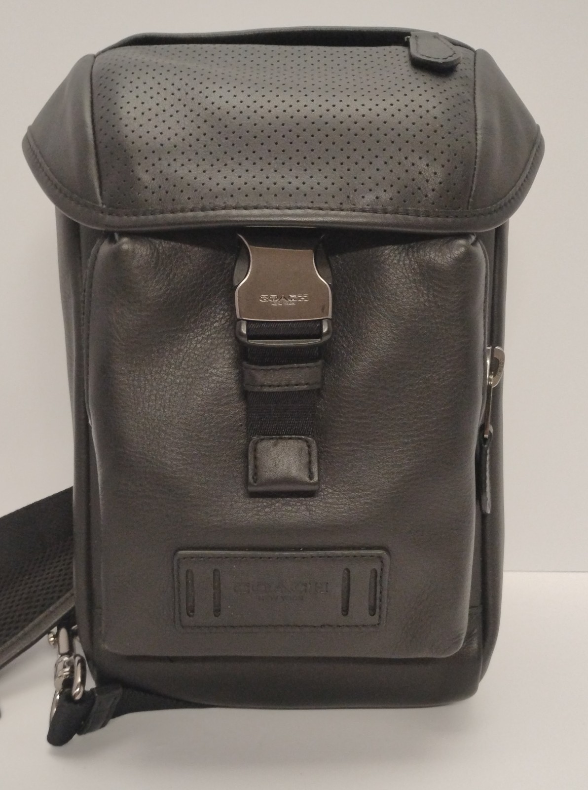 Coach Ranger Black Leather Sling Pack Men’s Crossbody Bag C2022-2944
