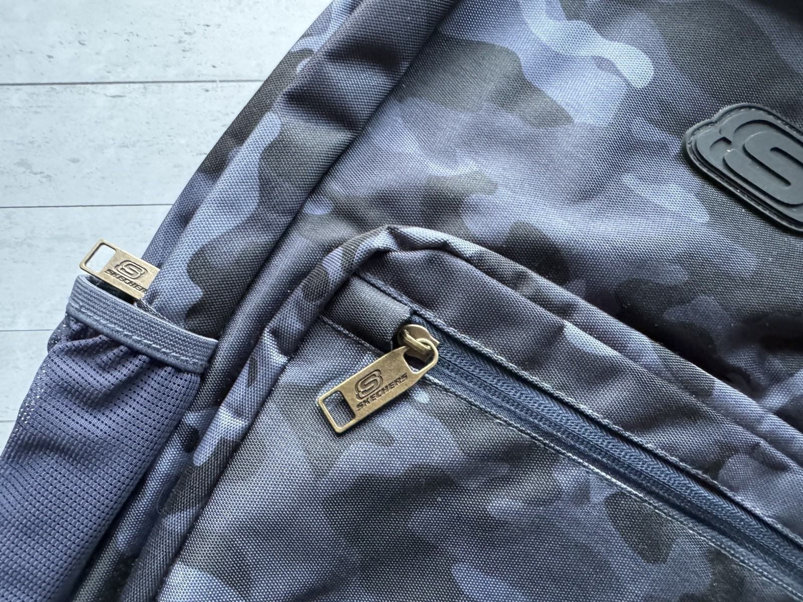 Skechers Blue Camo Pattern Backpack Bookbag