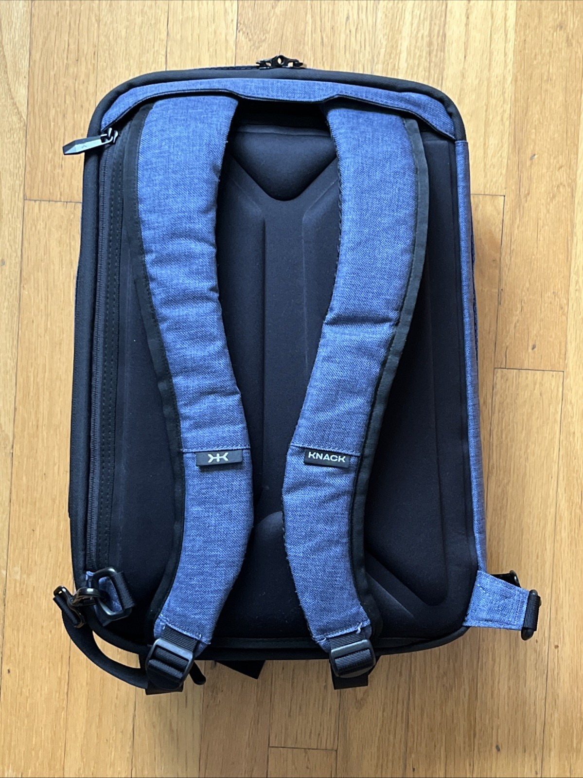 Knack Series 1 Medium Expandable Laptop Travel Backpack Blue Carry On 27L
