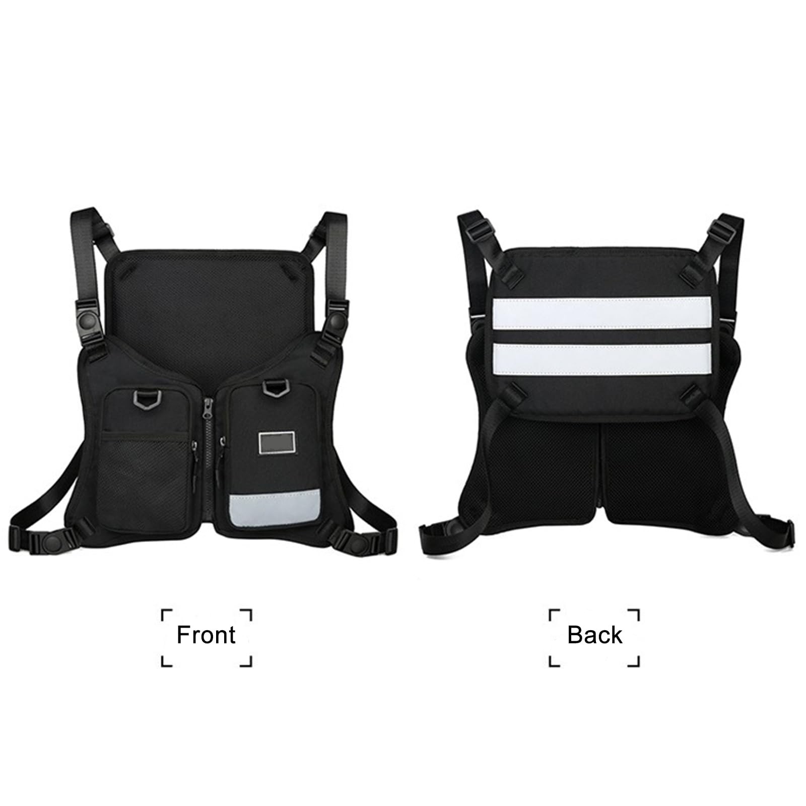 Unisex Chest Bag Street Hip Hop Trendy Vest Sports Backpack with Holder and E…