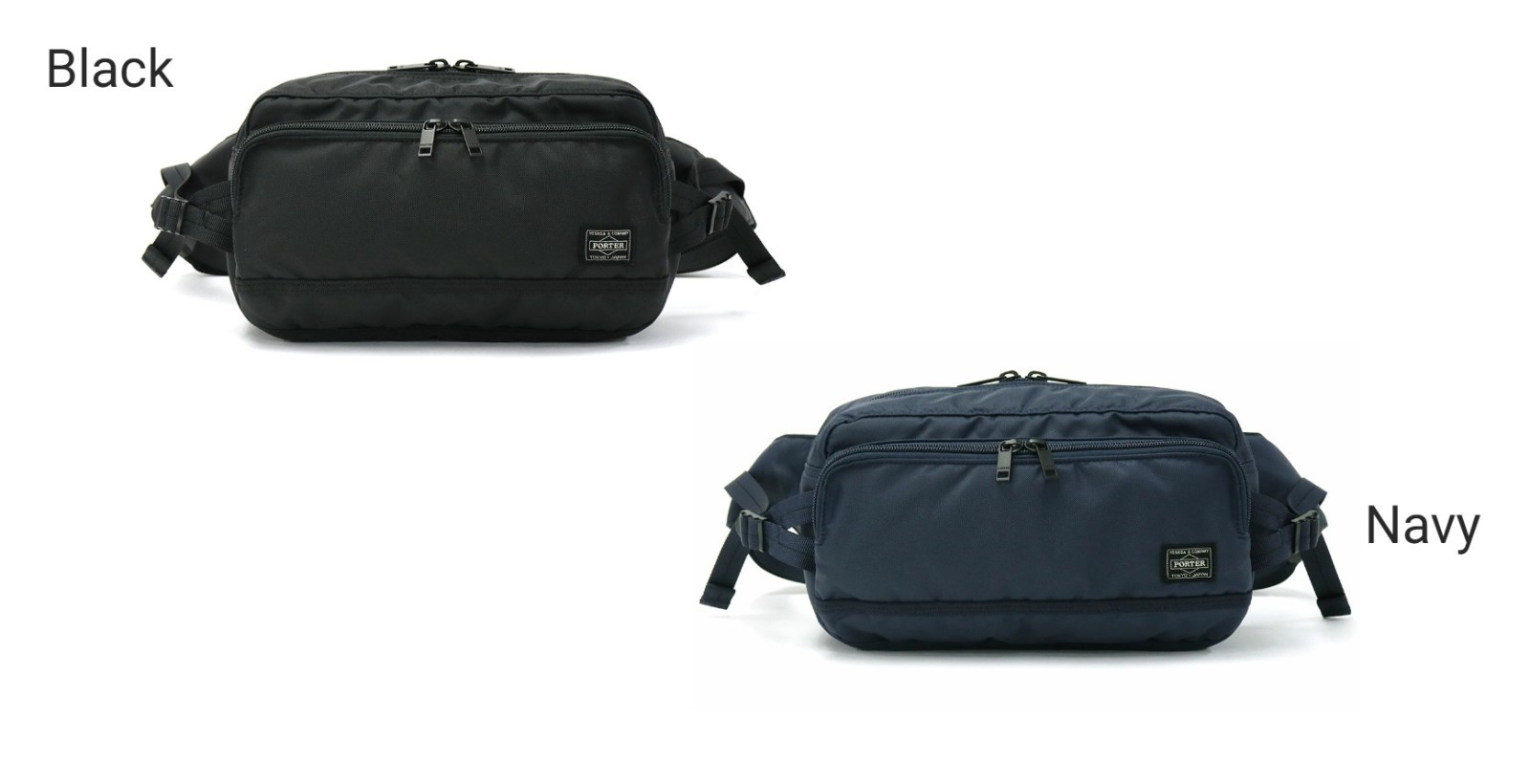 Yoshida Porter Flash Waist Bag Sling Bag 689-05951 Black Navy Made in Japan
