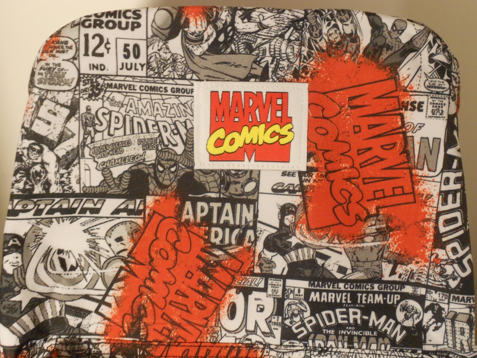 MARVEL COMIC BOOK BLACK & WHITE COVERS BACKPACK Spider-Man, Iron Man, Thor NWT