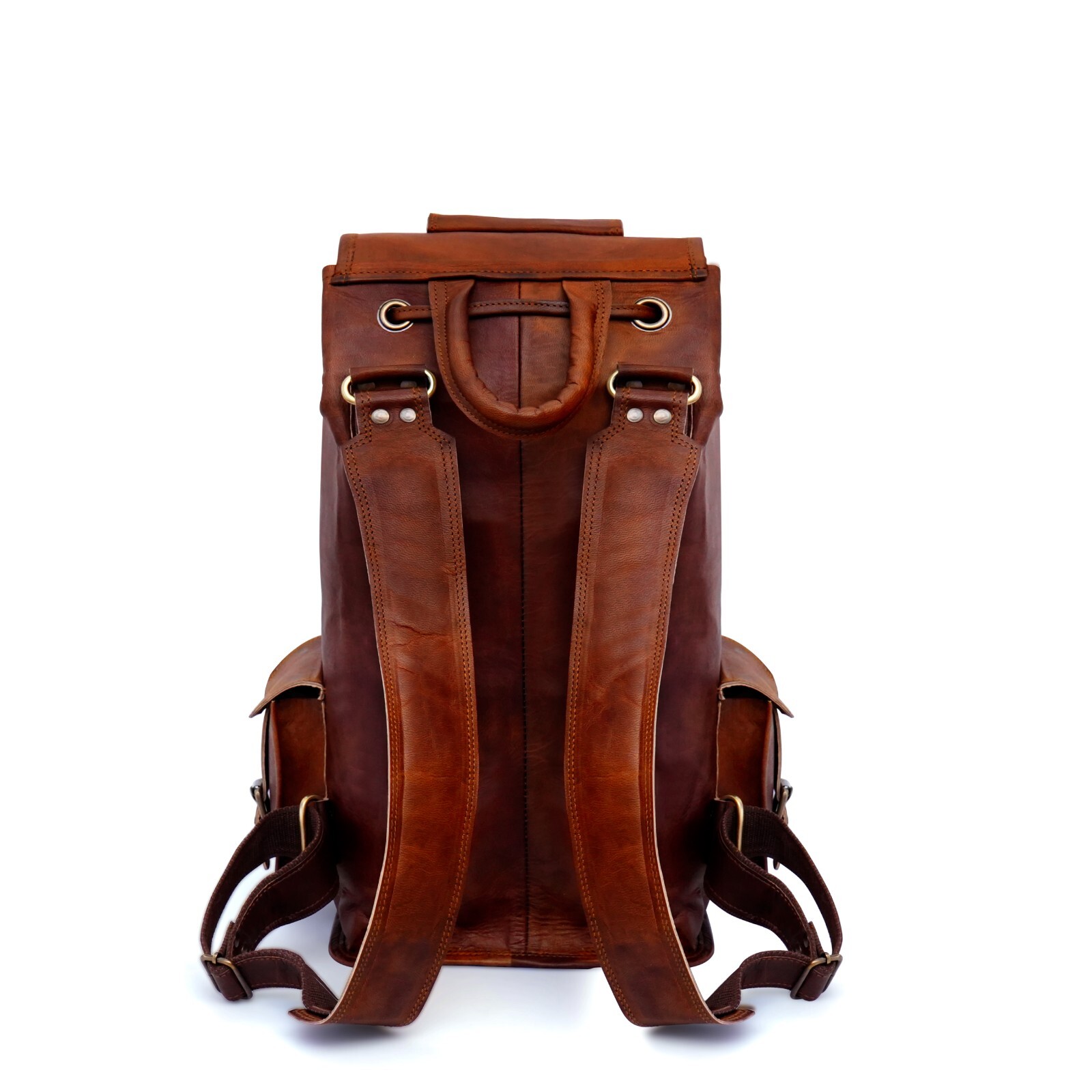 Men Vintage Genuine Leather Backpack Stylish Rucksack for Travel, Camping & uses