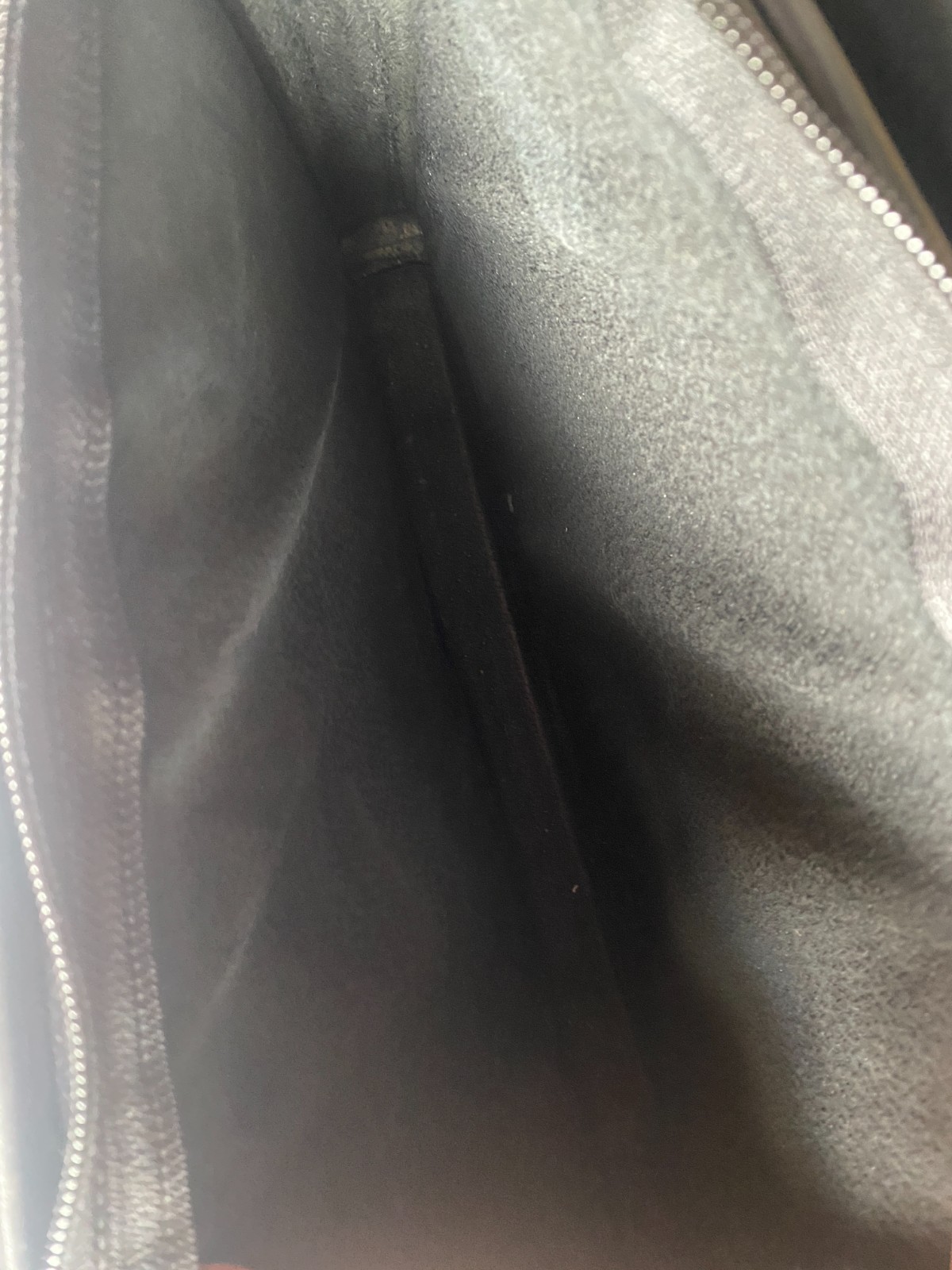 vintage Jack Georges black leather briefcase w/ combination lock