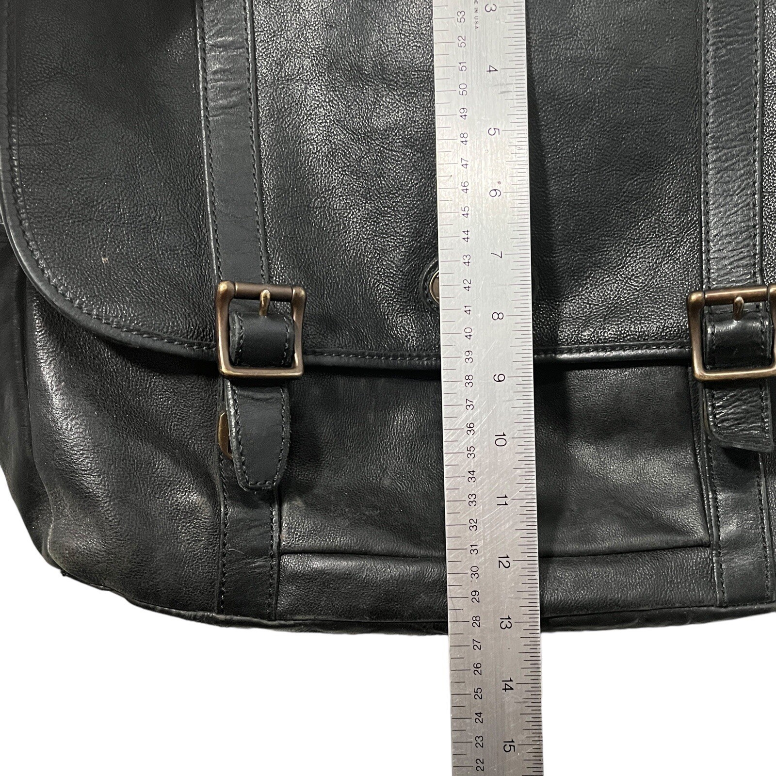 Fossil Messenger Bag Briefcase Attache Case Black Unisex ( Men’s) Estate Retro
