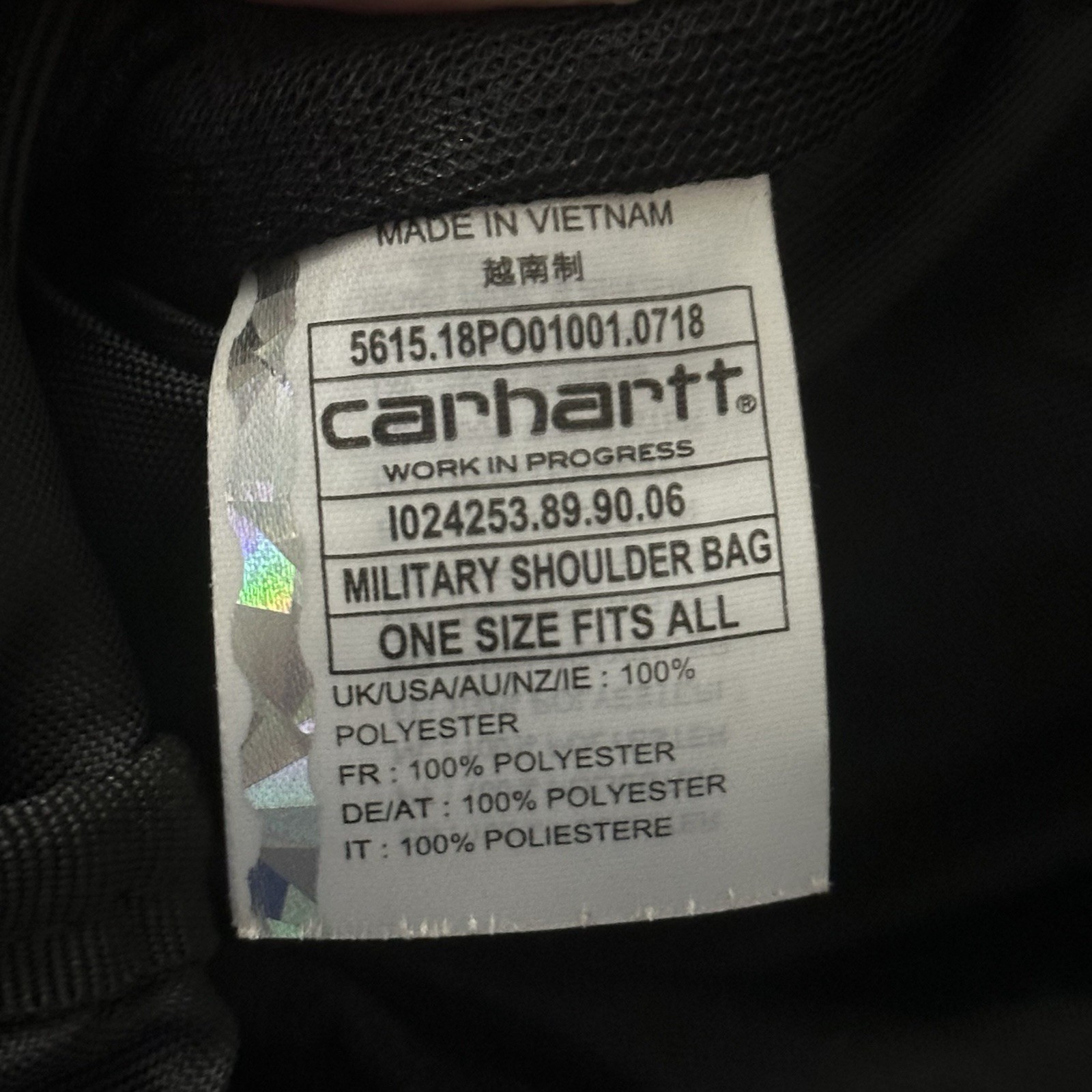 Carhartt WIP Military Shoulder Bag Black OSFA
