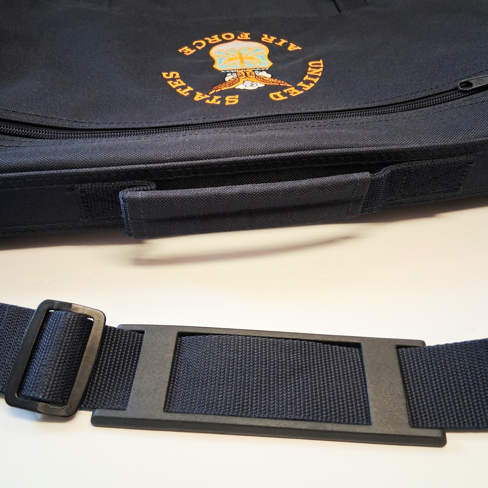 Heavy Duty Blue Mesenger Bag United States Air Force Embroidered Emblem EUC