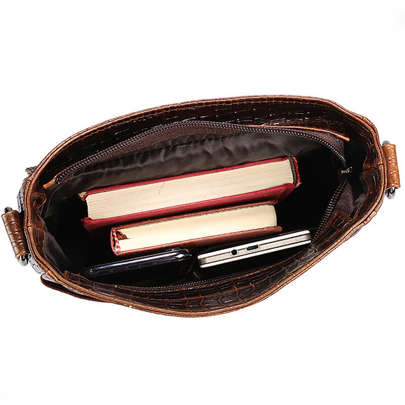 Genuine Leather Men’s Shoulder Bag Crossbody Bag 8″ Messenger Bag New