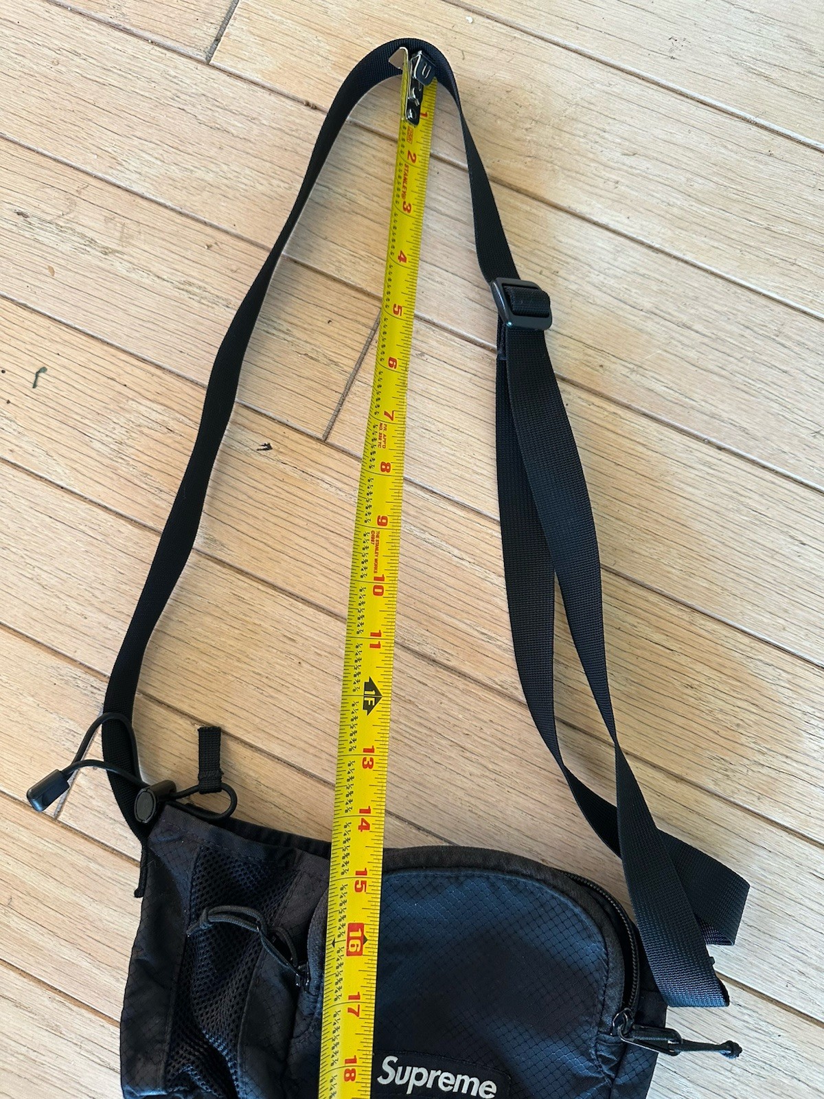 Authentic Supreme shoulder Sling Messenger bag Cordura Fabric Black-GUC!
