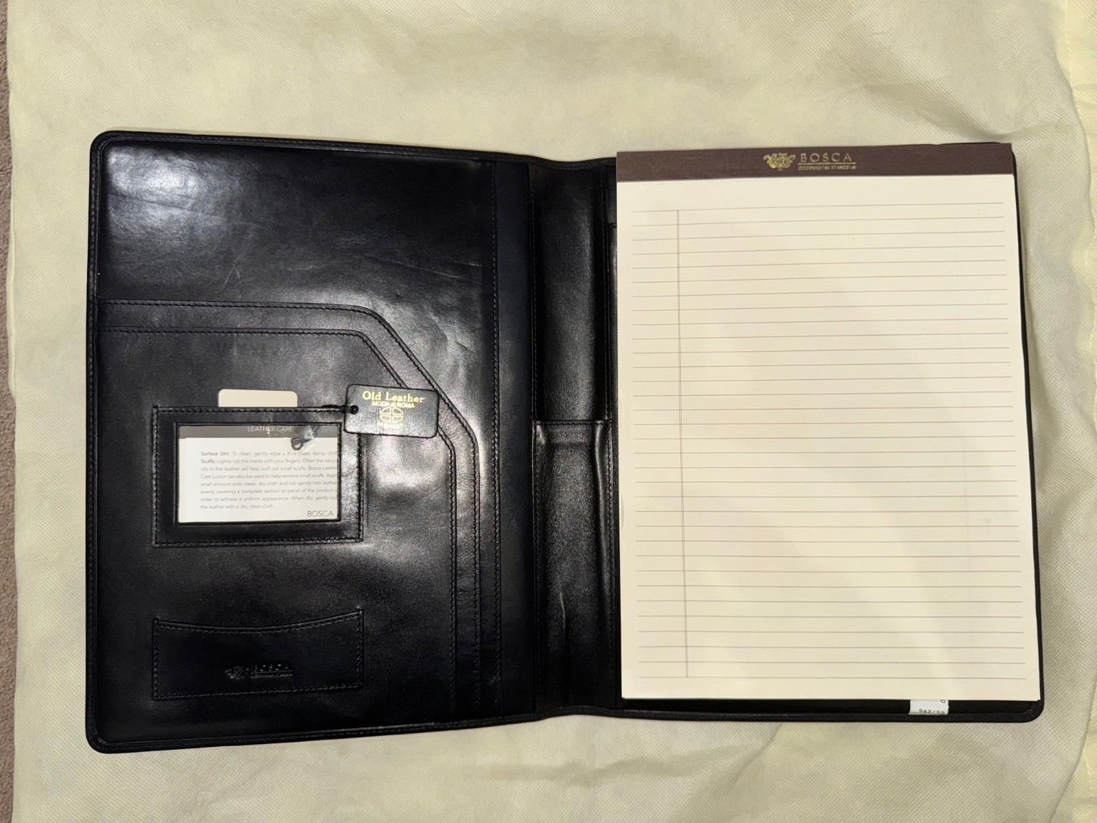 Bosca Old World Leather Portfolio Blk & Waterman Carene Rollerball Bwn or Rd*NIB