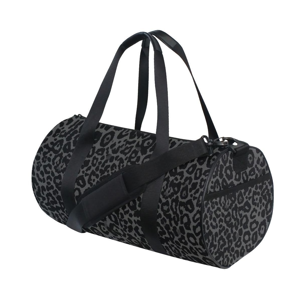 Dark Gray Leopard Cheetah Print Sports Gym bag Gym duffle bag Duffle Bag Spor…