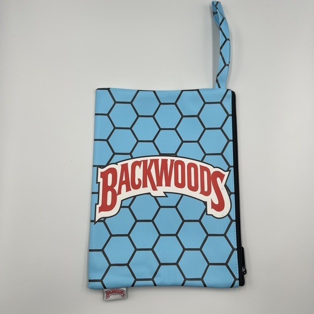 Backwoods Baby Blue Hexagon Pattern Travel Accessory Pouch Bag