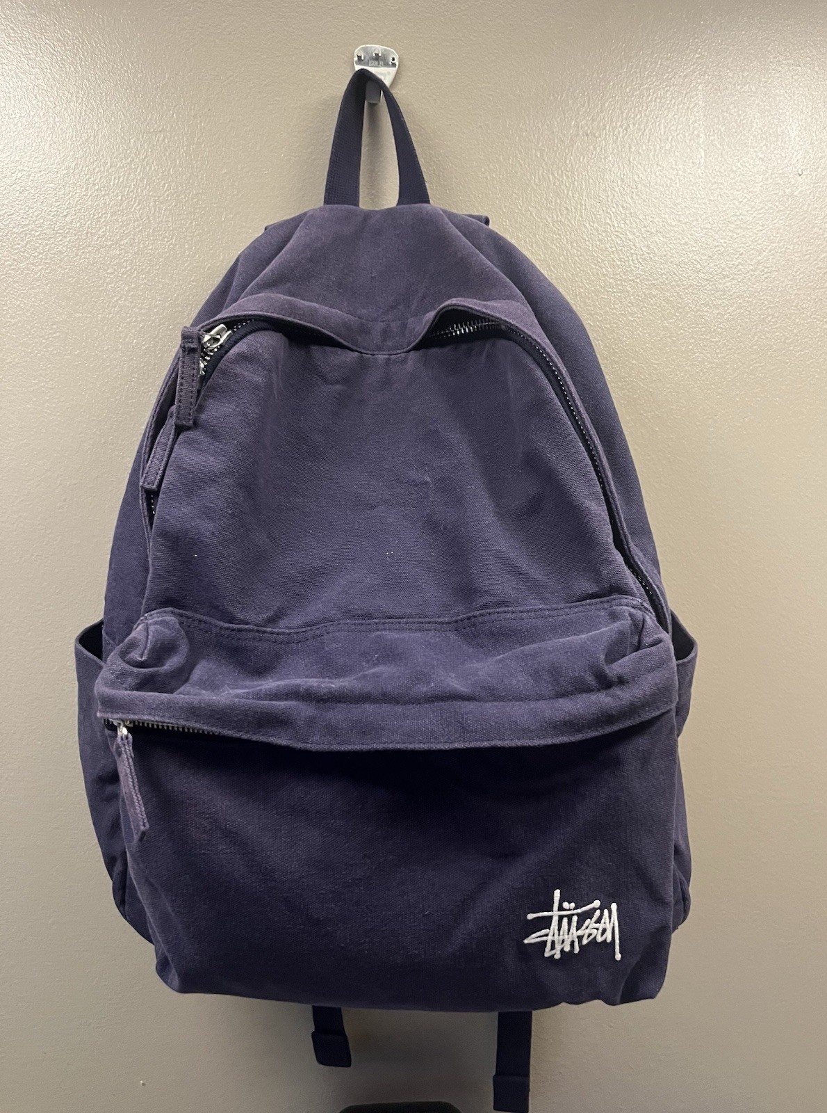 2024 Stussy Canvas Backpack Navy faded blue work gear