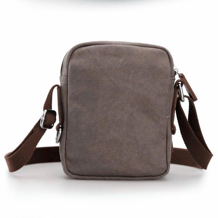 Man Casual Mini Canvas Shoulder Bag Men’s Small Leisure Messager bag