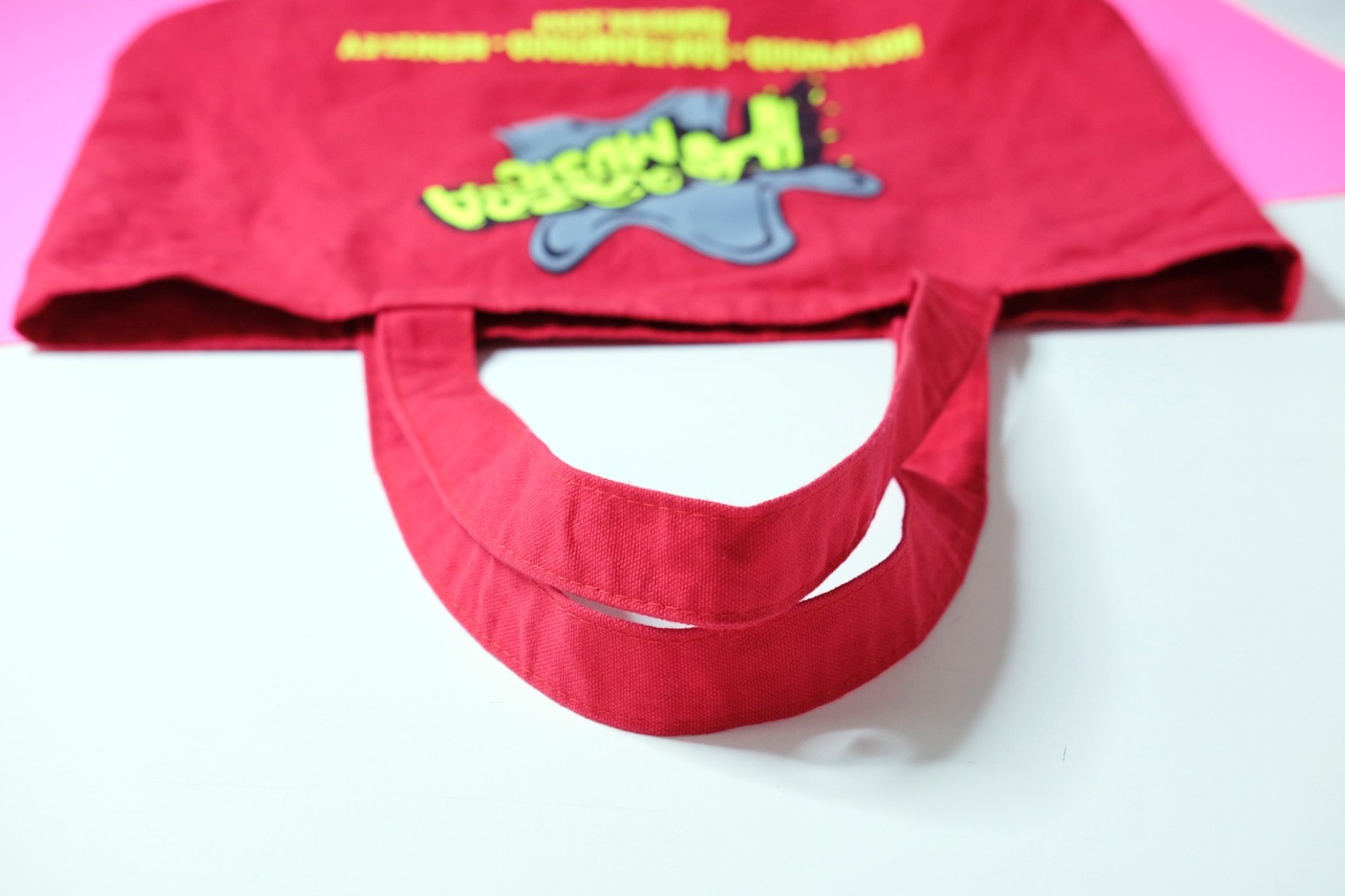 Amoeba Music Record Store Tote Bag Graphic Logo Red Cotton Canvas Made in USA