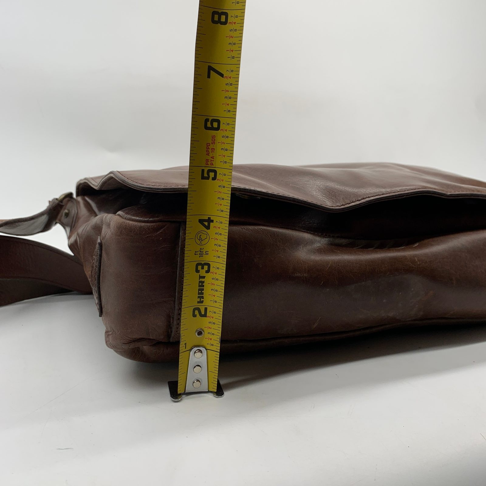 Vtg Brooks Brothers Leather Messenger Bag Crossbody Laptop Satchel