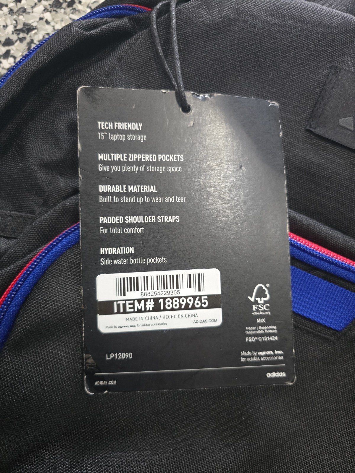 Adidas – Midway Soft Shell Backpack – Tech Organizer Bag #1889965 Black Blue
