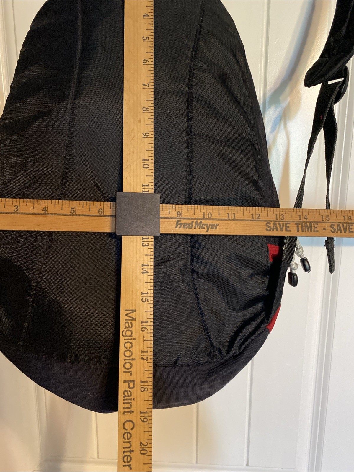 Large Red And Black Backpack, Multiple Zipper Pockets, Shoulder & Carry Strap