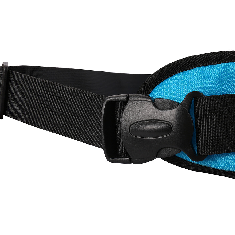 Blue Nylon Sport Running Waist Pack Zip Fanny Bag For Samsung Galaxy S24 Ultra
