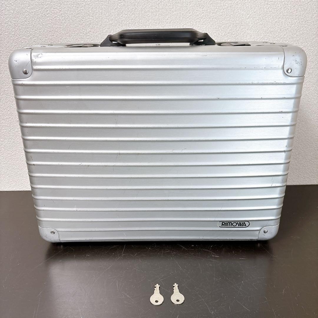 Rimowa Topas Briefcase Attache Case Silver 46×36×18cm