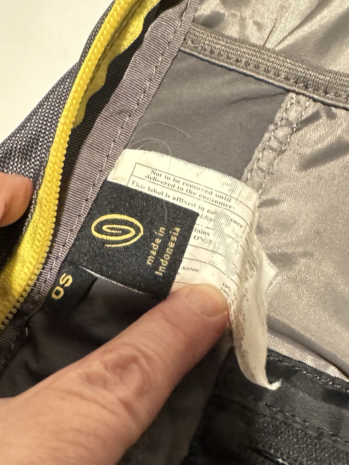 Timbuk2 Backpack Medium Gray Black And Yellow Laptop Bag