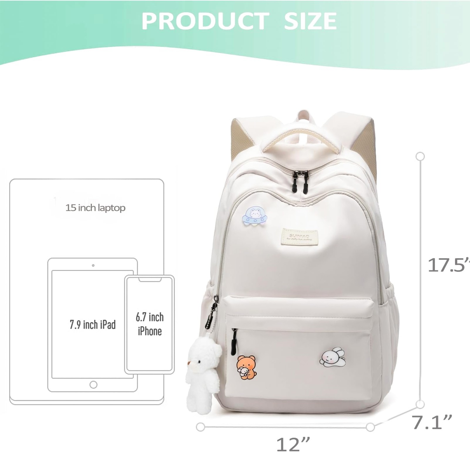 School Backpack for Teen Girls Cute Bookbag for High Middle School College Ae…