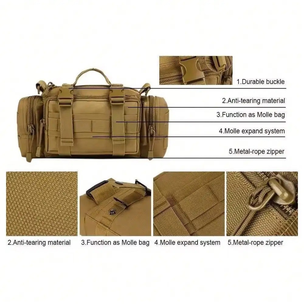 Crossbody Sling Chest Bag Multifunctional Outdoor Backpack Tactical Waist Pack
