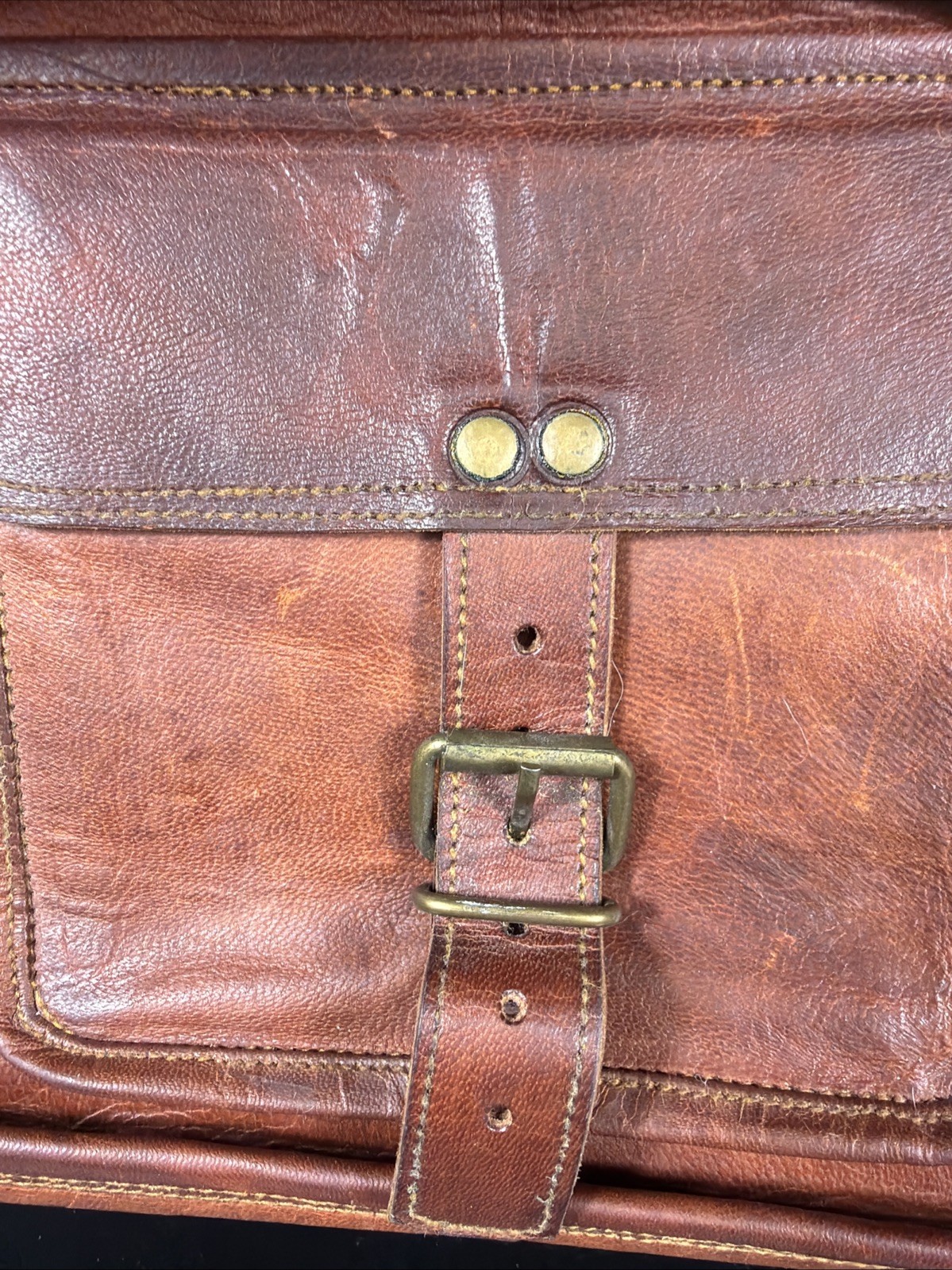 Komal’s Passion Handmade Brown Leather Briefcase Laptop Messenger Bag Crossbody