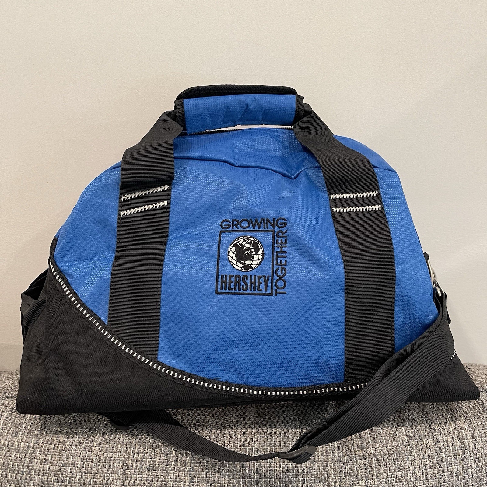 OGIO Half Dome Blue Black Duffel Bag Gym Sport Travel Carry On HERSHEY LOGO NWT