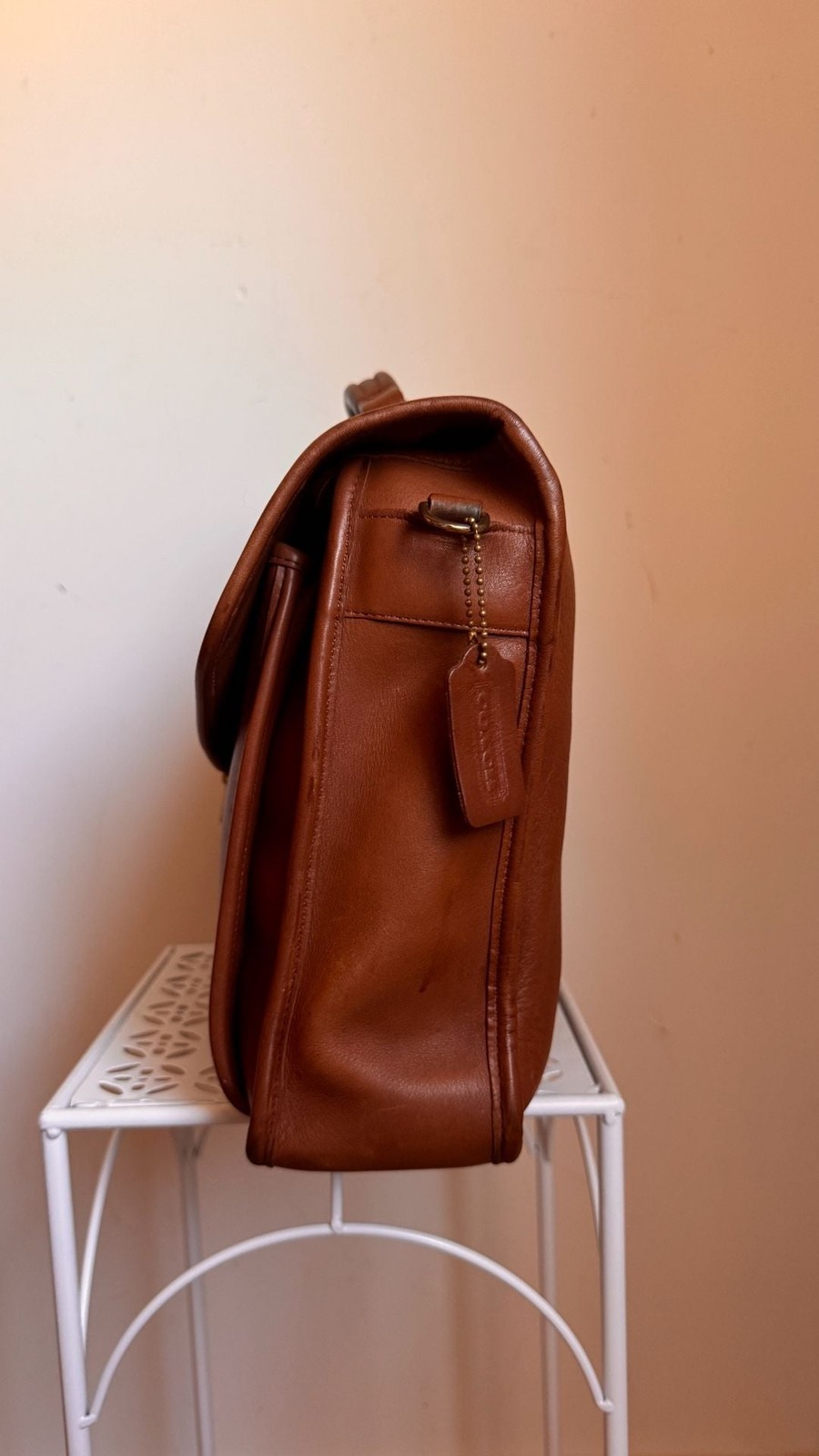 Vintage Coach J4C-5267 Morgan Leather Briefcase Messenger Bag Made in USA