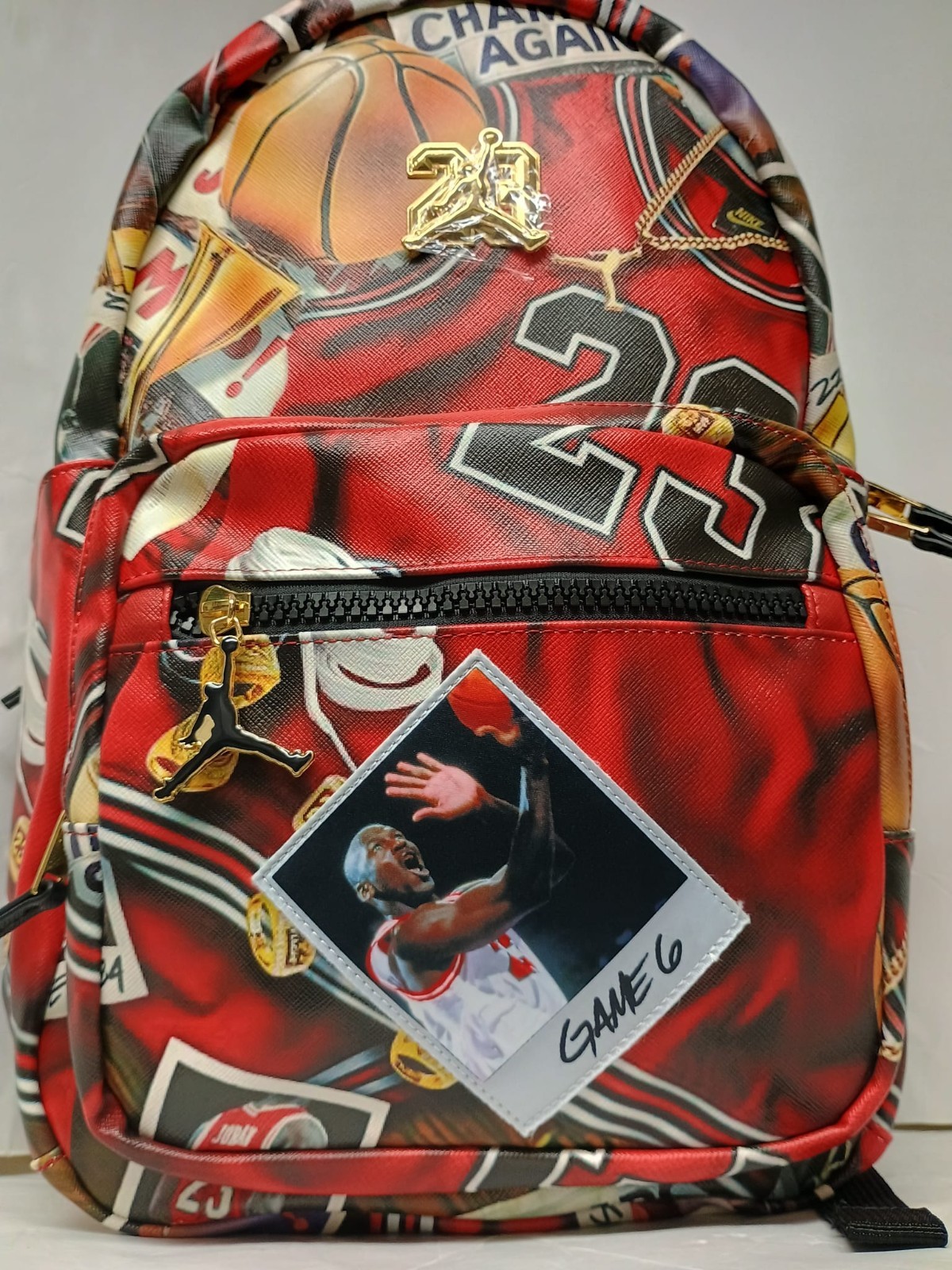 Nike Air Jordan Retro Collage Backpack School Bag Red Black 23 Jumpman NWT